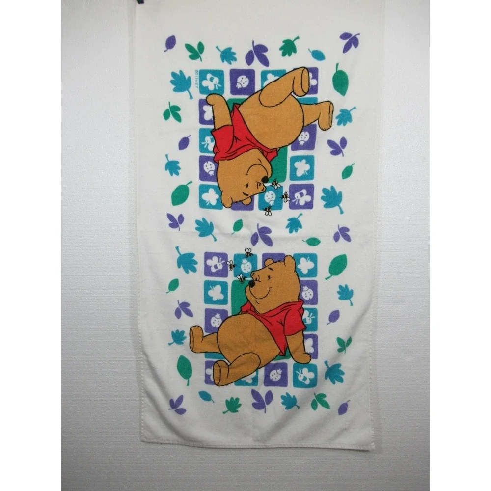Vintage 90s Disney Winnie The Pooh Bath Towel 22x42 Franco Cotton